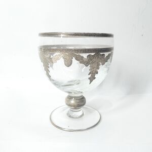 Goblet Arte Italica Baroque Vetro Silver Vintage Swag Footed Glass